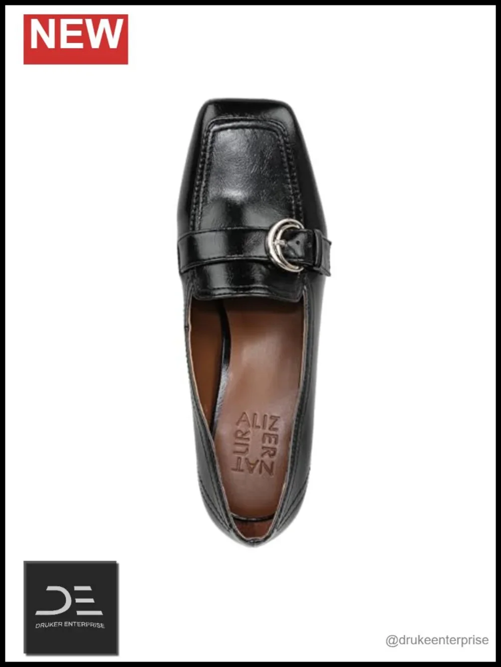 Faux Leather Loafer Pumps with Square Toe and Block Heel